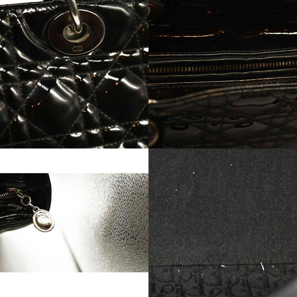 Christian Dior  Patent Cannage Large Lady Dior Black - Picture 5 of 15